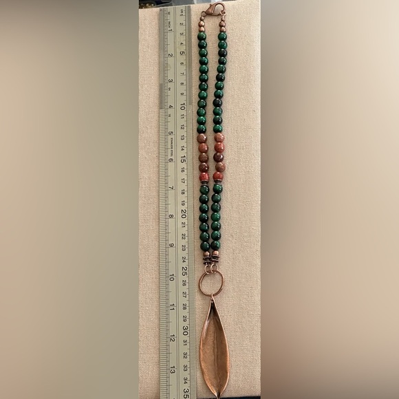 28 inch Copper Leaf pendant Necklace NWOT - Picture 9 of 10